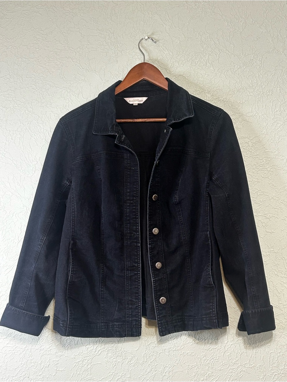 Northern Reflections Dark Indigo Stretch Denim Jacket Size M